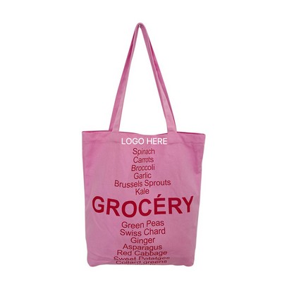 Letter Print Canvas Tote Bag
