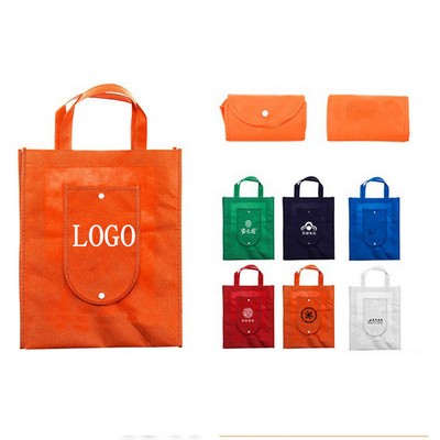 Foldable Non Woven Tote Bag w/ Snap Closure