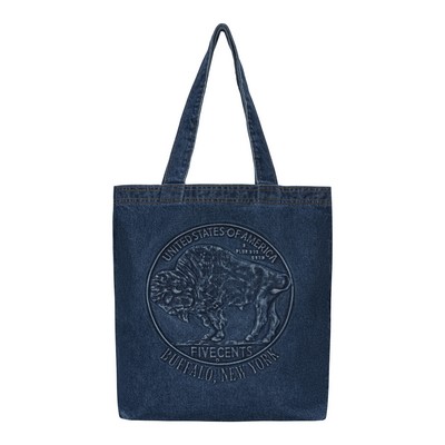 Embossed Medium Canvas Tote Bag